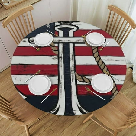 

SHERONV Americo Makk Round Table Cover Stain Resistant Washable Indoor Outdoor Tablecloth Kitchen Dining Wedding Parties Full Width Single-Sided Printing 42 -46