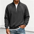 thumbnail image 2 of Quarter Zip Pullover Men 2026 Fall Winter Casual Long Sleeve Plain Collared Sweatshirts Mens Pullover Top, 2 of 5