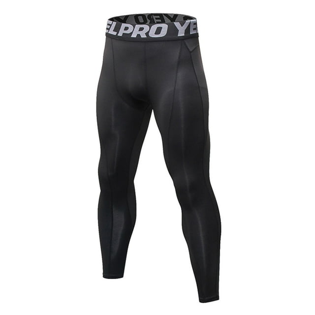 Men's Four Seasons Simple Exercise Compression Pants - Fitness Running Stretch Basketball Base Training - Polyester - Solid - All Sizes