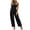 Black, variant on Tqcoqu Women's Halter Sleeveless Jumpsuit with Pocket,Back Tie Elastic Waist Wide Leg Solid Casual One Piece Romper
