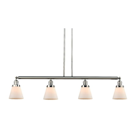 

Innovations 214-PN-S-G61 Small Cone 4 Light Island Light part of the Franklin Restoration Collection Polished Nickel