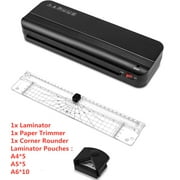 Laminator Machine, 6 in 1 Laminator with Laminating Pouches A4*5pcs,A5*5pcs,A6*10pcs,Paper Trimmer, Corner Rounder,for Home/Office/School Use,Laminates Up to 9 Inches
