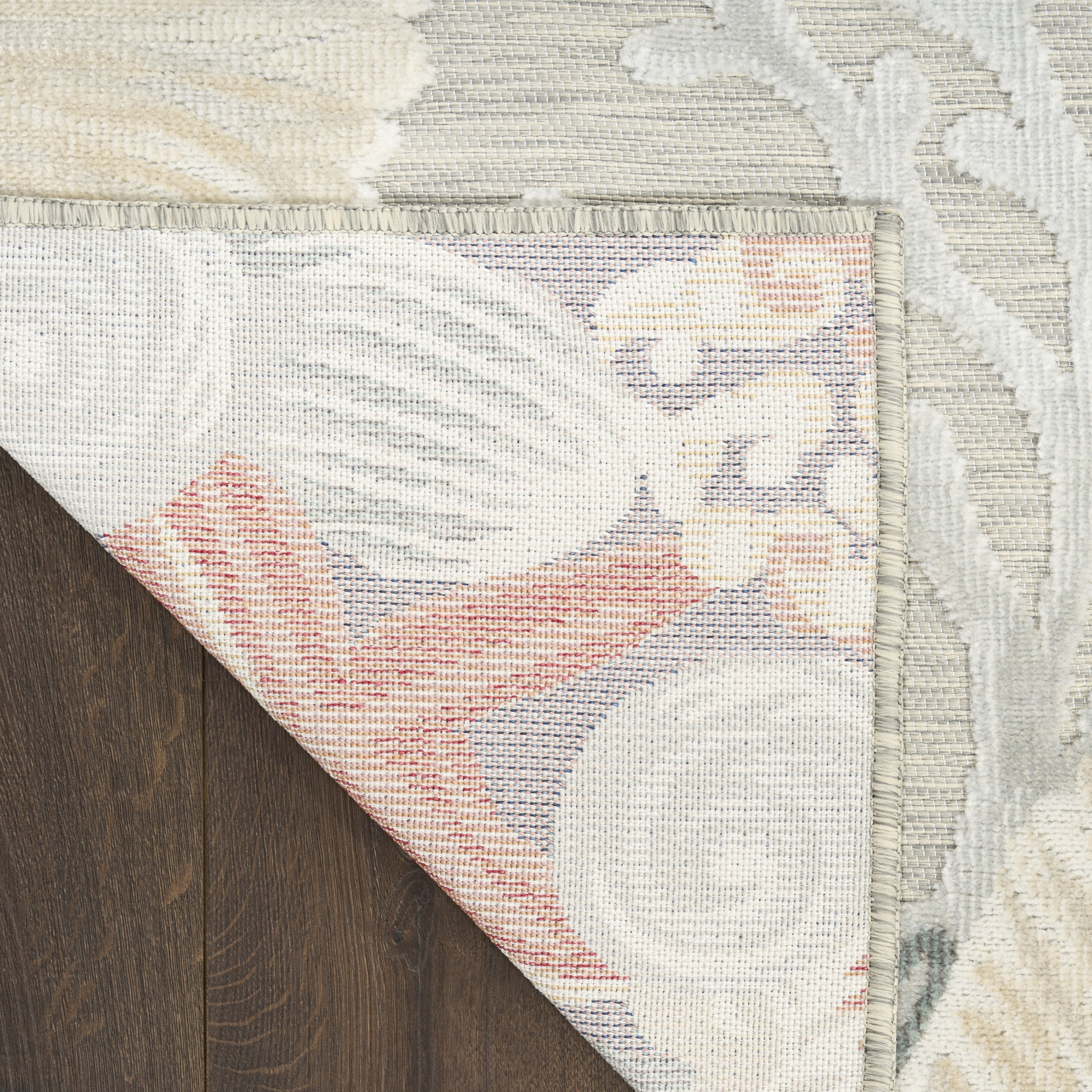 Nourison Suncoast 5'3" x 7'3" Grey Multicolor Coastal, Nautical & Beach Rug