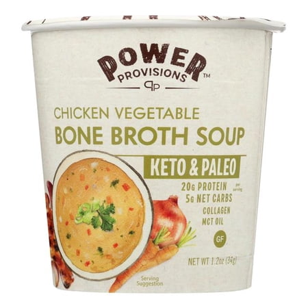 Power Provisions 1.2 oz Chicken Vegetable Bone Broth Soup