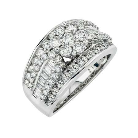 2ct Diamond Engagement Ring in 14k White Gold