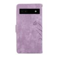 thumbnail image 6 of Nalacover Slim Wallet Case for Google Pixel 6a, for Women Men, Embossed Pattern PU Leather Shockproof Magnetic Clasp Credit Card Slots Flip Kickstand Phone Case+Wrist Strap,Purple, 6 of 7