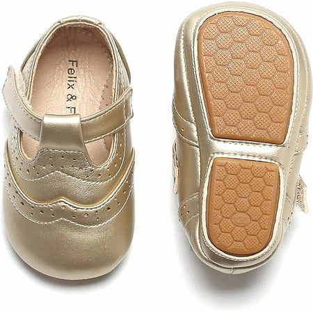 

QWZNDZGR Soft Sole Baby Dress Shoes - Infant Baby Walking Shoes Moccasinss Rubber Sole Crib Shoes