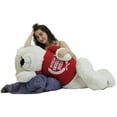 thumbnail image 2 of Giant White Teddy Bear 52 Inch Soft, Wears Removable T-shirt Official Snuggle Buddy, 2 of 9
