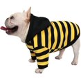 thumbnail image 3 of POINTERTECK French Bulldog Dog Winter Sweatshirt Small Dogs Cat Stripes Hoodie Sweater, 3 of 6