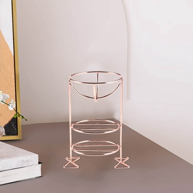 WIFKLSIIPG Powder Puff Storage Rack Makeup Egg Rack Makeup Air Cushion Shelf Small Waist Three Six Sides Makeup Sponge(Rose Gold)