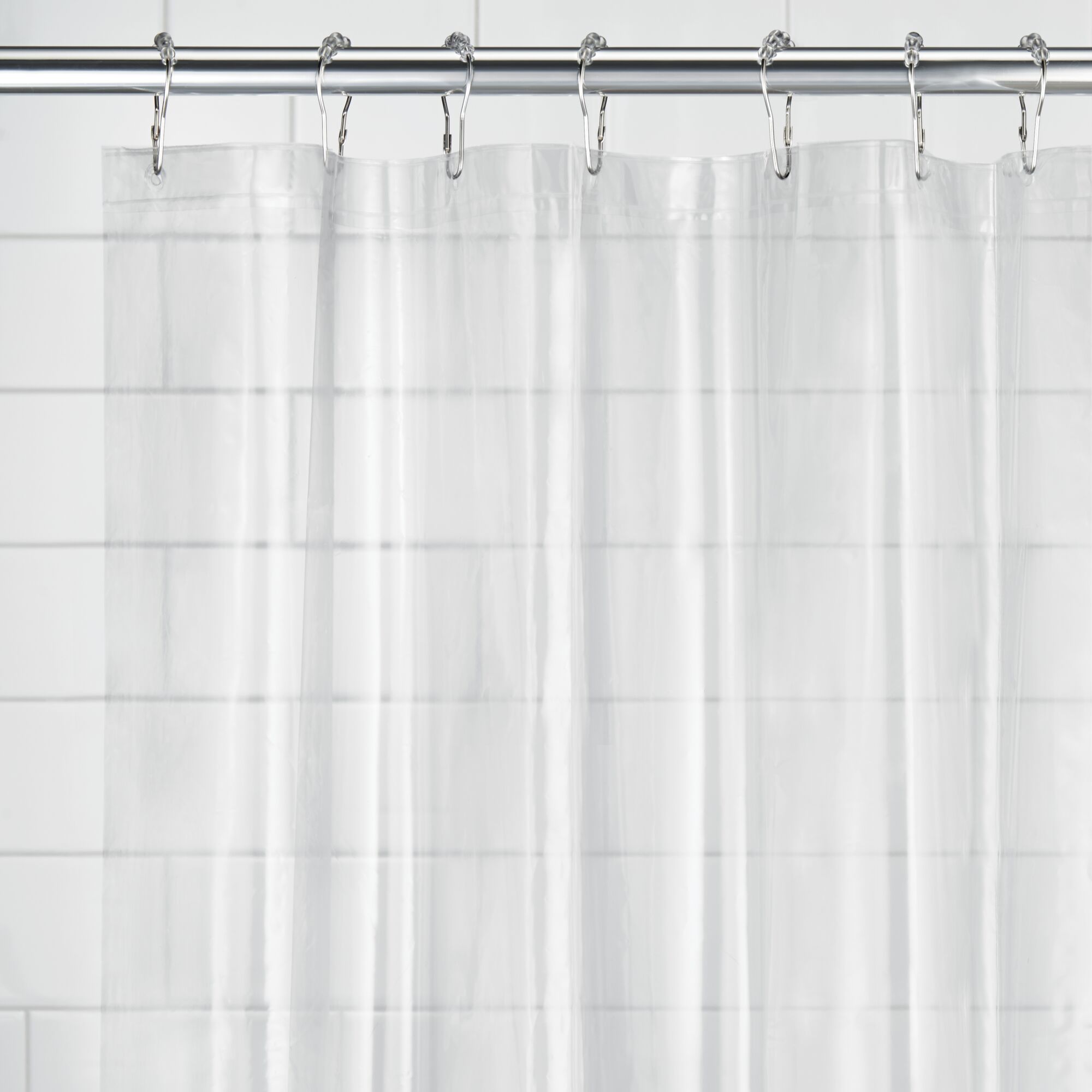 iDesign Clear PVC-Free Mildew Resistant Stall Shower Curtain Liner, 54" x 78" - image 2 of 8
