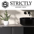 thumbnail image 5 of Strictly Sinks Round Ceramic Luxury Vessel Sink - 16 Inch Modern Countertop Bathroom Sink Black, 5 of 8