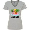 thumbnail image 3 of Inktastic Naples Florida Beach Vacation Women's V-Neck T-Shirt, 3 of 5