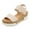 NUDE, variant on Women's Open Toe Ankle Strap Casual Flatform Platform Sandals Reed-2 Camel Size 9