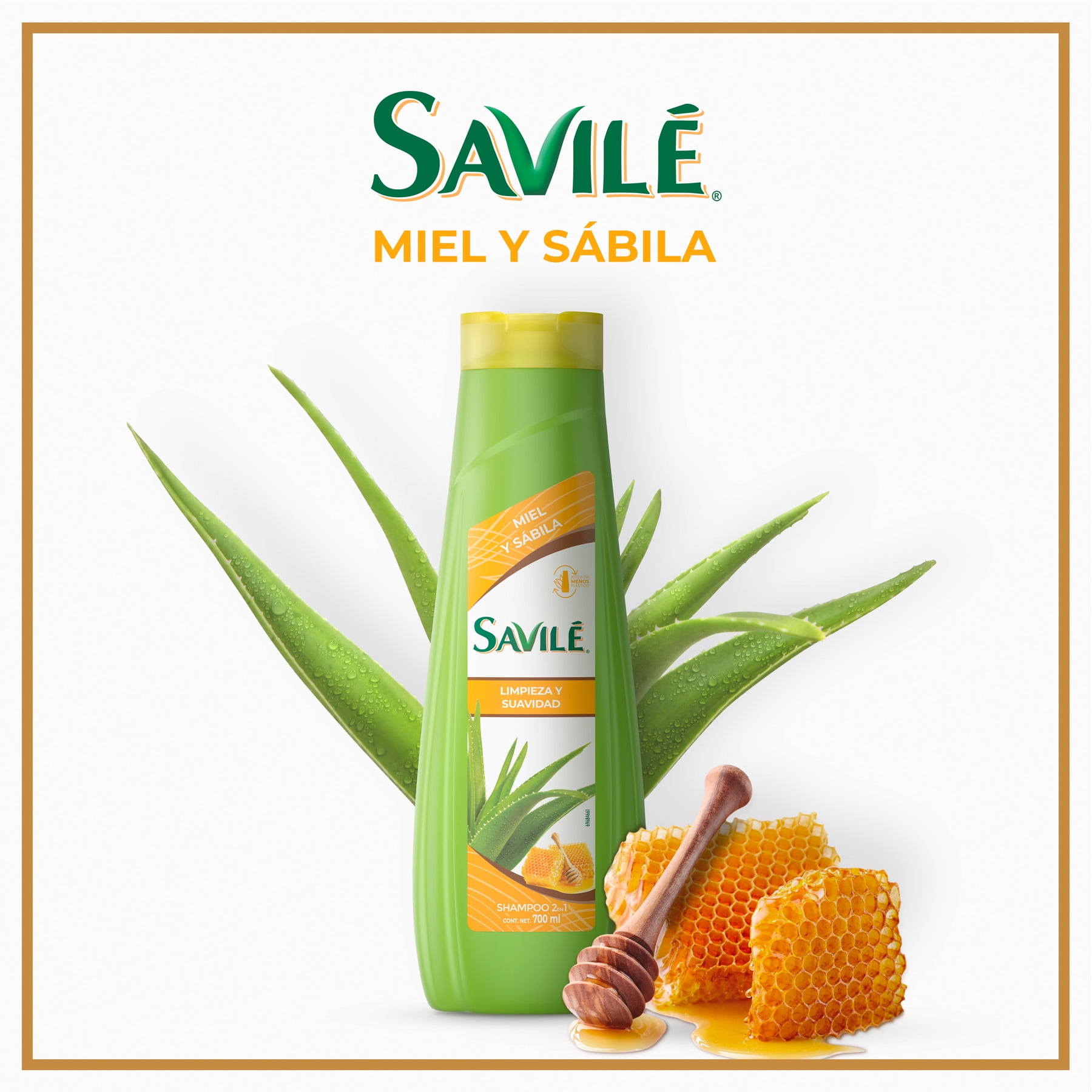 Savile 2 in 1 Shampoo Honey & Aloe Vera for All Hair Types 23.7 oz (700 ml)