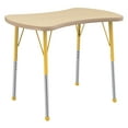 thumbnail image 1 of ECR4Kids Collaborative Bowtie Premium Thermo-Fused Adjustable Activity Table Maple/Maple/Yellow - Standard Ball, 1 of 4