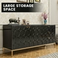 thumbnail image 5 of Boyel Living Sideboard Buffet Cabinet with 3 Drawers & 2 Doors, Black TV Stand w/ Storage, Wood Dresser Buffet Cabinet for Dining Room Living Room, Entryway, 5 of 6