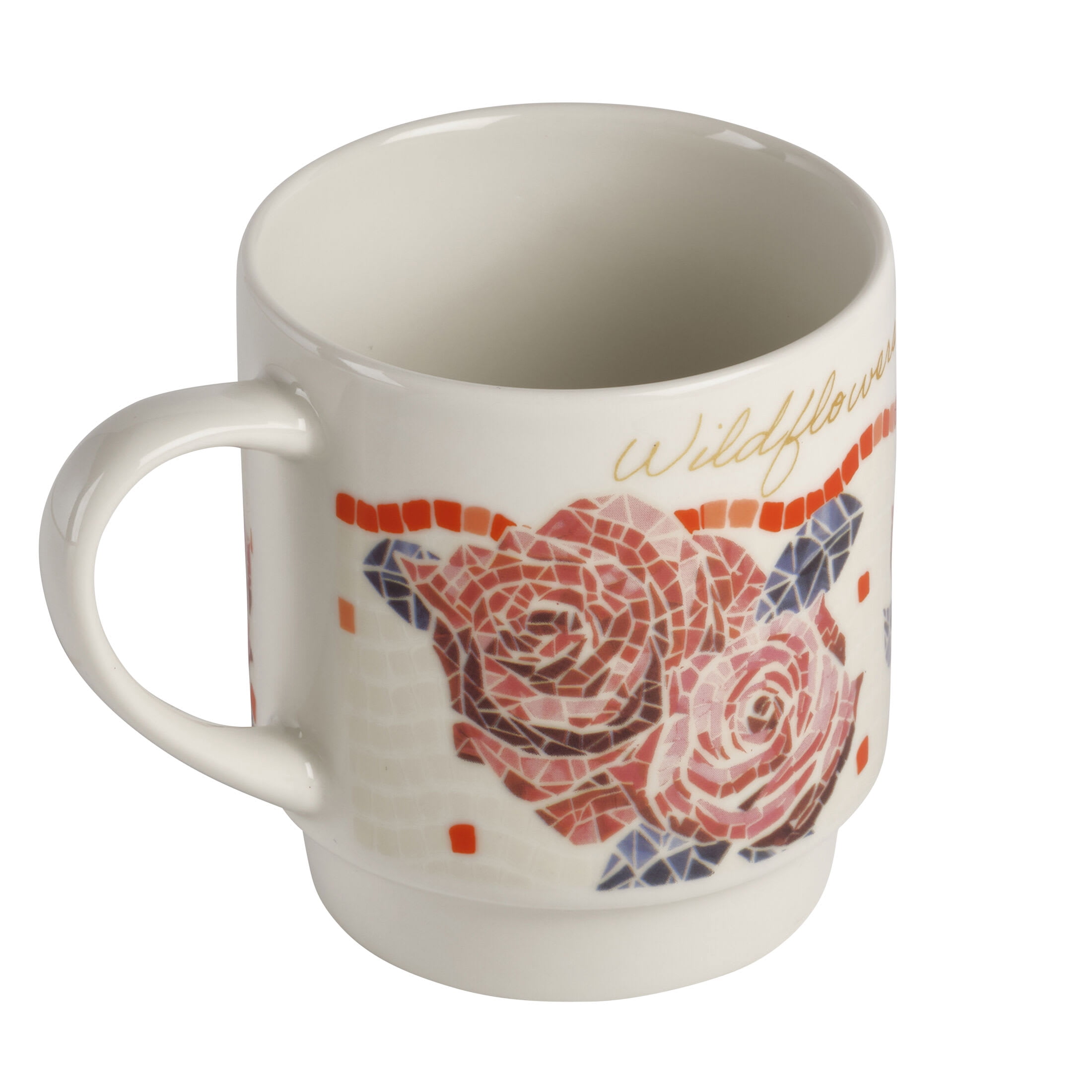 Dolly Parton Jeweled Mosaic 14 oz Mugs with Wire Rack Set of 4