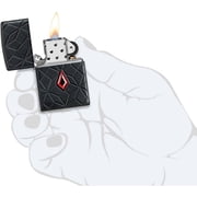 Zippo 46756 Armor Crystal Design Matte Black Metal Pocket Lighter