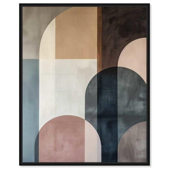 Lost In Transformation Abstract Shapes Wall Art Canvas Wall Art by Art Remedy, Black Floater Frame, 17" x 21"