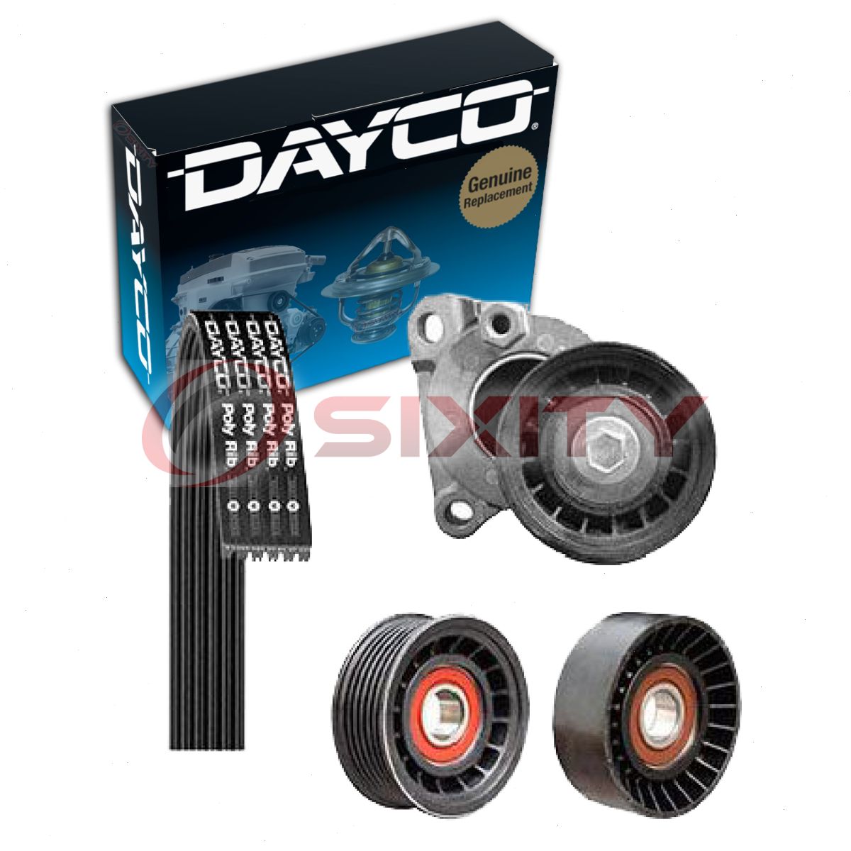 Dayco A060868K1 - Serpentine Belt Drive Component Kit Fits select: 2010-2012 FORD FUSION, 2010-2011 MERCURY MILAN