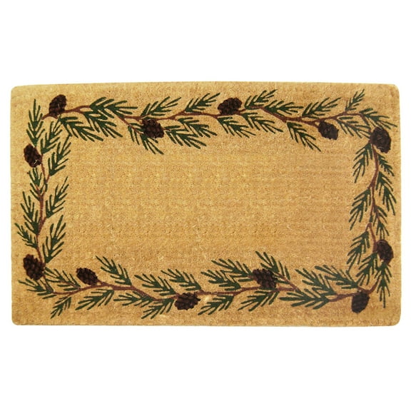 Heavy Duty Coir Doormat Evergreen, Plain - 22" x 36"