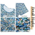 thumbnail image 6 of Fantaslook Women Tunic Tops Casual Henley Short Sleeve Shirts Floral Blouses Loose Summer Tops, 6 of 7