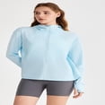 thumbnail image 2 of LYMAYTER Women's Sun Protection Hoodie‌ Lightweight UPF 50+ Zip Up Jacket Long Sleeve Outdoor Activewear, 2 of 9