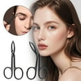 thumbnail image 2 of Scissor Handle Straight Tip Tweezers Stainless Steel Eyebrow Tweezers for Facial Hair Removal, Precision Hair Plucker for Eyebrow Shaping & Beauty Care, 2 of 8
