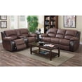 thumbnail image 2 of E-Motion Furniture Fabric Recliner Sofa & Loveseat with Console in Brown, 2 of 3