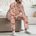 thumbnail image 5 of Salouo Painting Peach Print Button-Front Long Sleeve Pajama Set for Men, Soft 2Pjs Men's Long Sleeve Sleepwear -XX-Large, 5 of 7