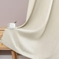 thumbnail image 5 of 2 Pack Linen Textured Curtains 63 inches Beige Bedroom Living Room Window Curtain Set Light Filtering Drapes Grommet Top 2 Panels, 5 of 8