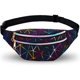 thumbnail image 1 of Riñonera Moda Metálico PU Cuero Brillante Riñonera Impermeable Riñonera Correa Ajustable Riñonera Deportiva para Mujeres Hombres 3 Bolsillos con Cremallera/Negro, 1 of 7