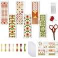 thumbnail image 2 of 6 Set Bohemian Cross Stitch Bookmark Kit Geometric Pattern Bookmarks Cross Stitch Kits for Beginners Stamped Embroidery Bookmarks Cross Stitch Kits for Adults, 2 of 7
