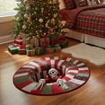 thumbnail image 4 of HAHUT Christmas 3D Optical Illusion Door Mat, Skeleton Quilted Round Mat, Xmas 3D Area Rug for Bedroom Living Room Decor (40cm/15.75inch), 4 of 7