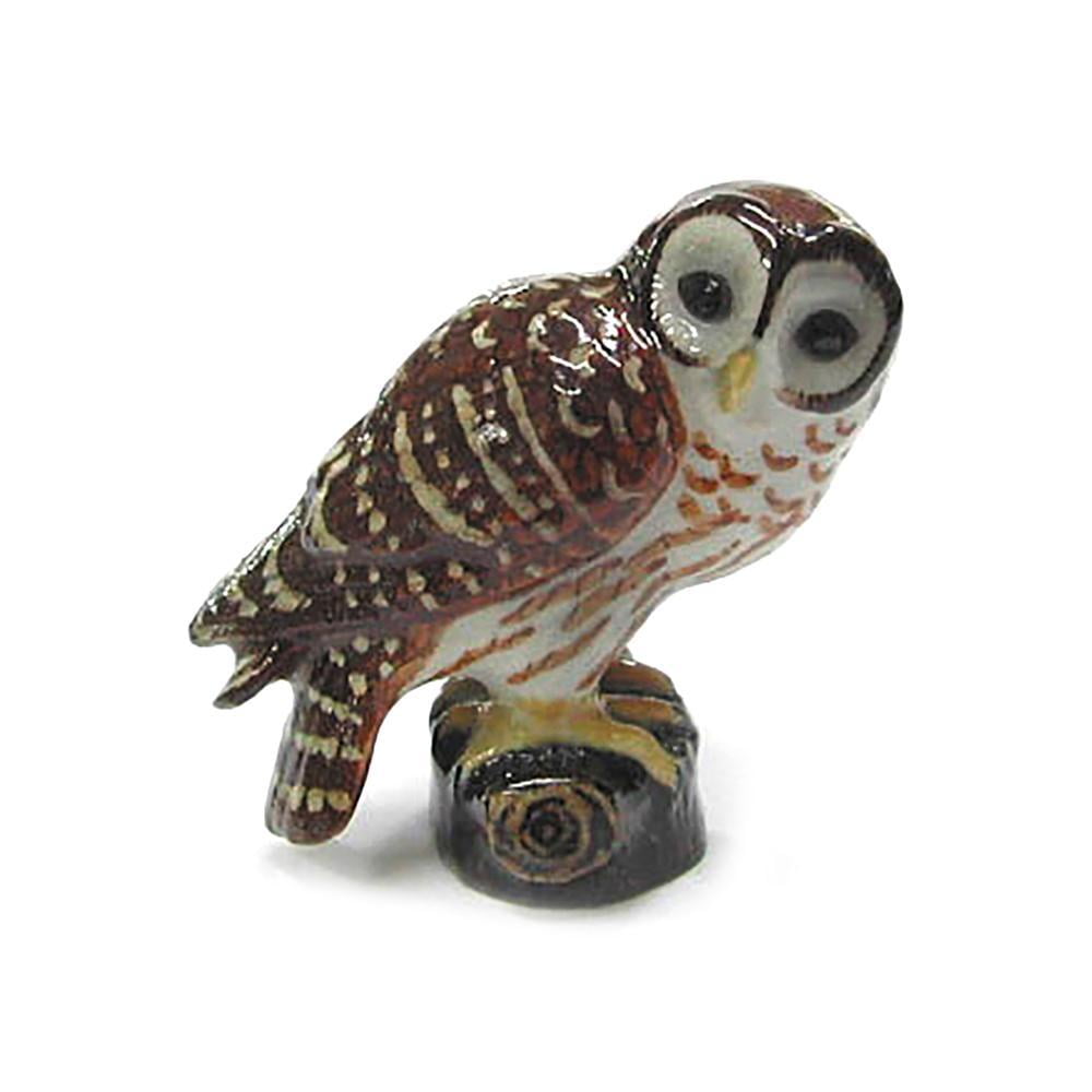 R279Owl Barred Owl miniature porcelain figurine