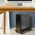 thumbnail image 6 of MRSXXNTY Adjustable Mobile CPU Stand, Ventilated Computer Tower Stand PC Tower Stand with 4 Caster Wheels Fits Most PC, Under Desk CPU Holder PC Floor Cart PC Riser for Gamers and Students (Black), 6 of 7