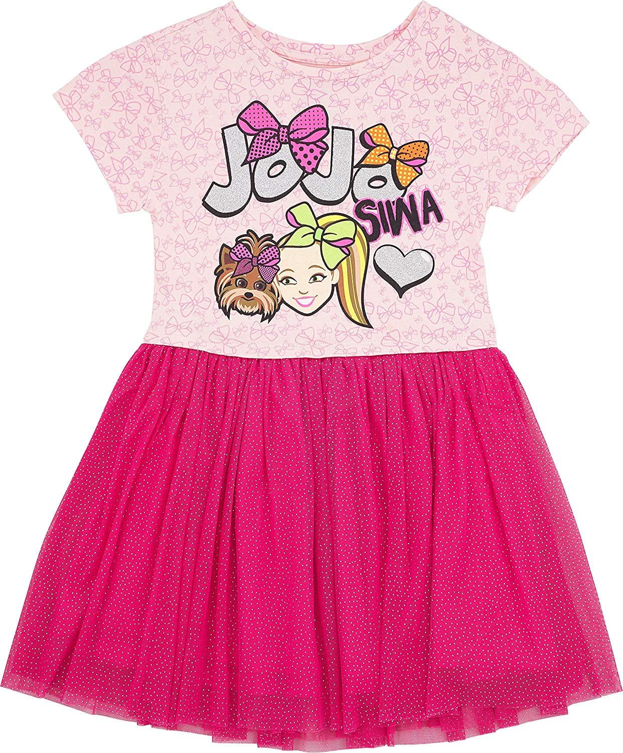JoJo Siwa Girls' Tutu Dress with Tulle Skirt - Nickelodeon XL-14/16