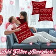 thumbnail image 6 of DefiDgd 18x18inch Valentines Day Red Heart Painted Throw Pillow Case,Soft Red Love Hearts Valentine's Day Farmhouse Holiday Home Decoration for Couch Bed(B), 6 of 7