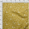 thumbnail image 3 of oneOone Cotton Poplin Gamboge Yellow Fabric Asian Floral Block Sewing Craft Projects Fabric Prints by Yard 56 Inch Wide, 3 of 4