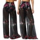 thumbnail image 3 of Pantalones Anchos de Cintura Alta con Elástico para Mujer, Pantalones Casuales Largos para Estar en Casa Rosa Roja L, 3 of 6