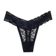 thumbnail image 3 of Lolmot 5 PCS Women Sexy Panties Pack Naughty Thongs Underwear Lingerie Brief Lace Floral Hipster Hollow Low-Rise Thong, 3 of 4