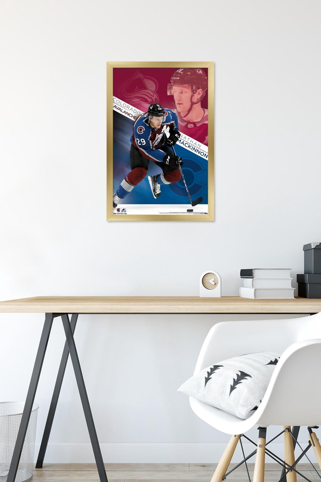 NHL Colorado Avalanche - Nathan Mackinnon Wall Poster, 14.725" x 22.375", Framed