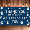 thumbnail image 5 of LUUFILx Blue Background Thank You Banner with Handprint and Star Elements Appreciation Party Decorations, 5 of 7