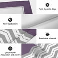 thumbnail image 5 of Grey Chevron Outdoor Rug 3x5 Ft, Non Slip Washable Area Rug, Geometric Purple Print Wavy Striped White Patio Rugs Carpet Runner, Large Floor Mat for Indoor/Outdoor Deck Porch Camping, 5 of 8