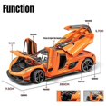 thumbnail image 2 of 1/24 Koenigsegg Jesko Diecast Alloy Metal Toy Car Miniature Vehicle Model Pull Back Sound Light Doors Openable Collection Gift, 2 of 5