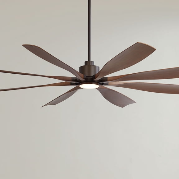 72" Casa Vieja Vortex Bronze and Barnwood LED Ceiling Fan with Remote