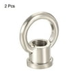 thumbnail image 3 of Uxcell 1.14"x1.38" 15kg Load M10 Thread Ring Shape Female Loop Eye Nut Zinc Alloy Silver Tone 2pcs, 3 of 5
