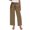 Coffee, variant on Cmfcve Women's Casual Pants & Capris Solid Color High Waist Straight Pants Casual Pocket Button Drawstring Sweatpants