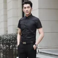 thumbnail image 2 of Camisas Masculinas Con Estampado Camisas De Hombre Negras Estampadas De Negocios Ropa Verano Normal Novedades Baratas Vintage Elegante Xxl I, 2 of 4